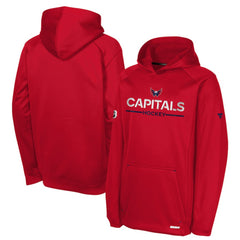 Washington Capitals Fanatics Youth Authentic Pro Rink Raglan Hoodie - Red - NHL