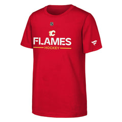 Calgary Flames Fanatics Youth Authentic Pro Wordmark T-Shirt - Red - NHL