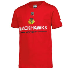 Chicago Blackhawks Fanatics Youth Authentic Pro Wordmark T-Shirt - Red - NHL