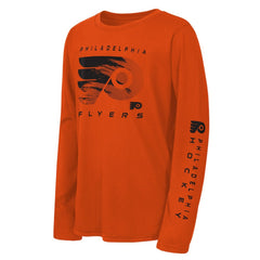 Philadelphia Flyers Outerstuff Youth Seize the Win Long Sleeve T-Shirt - Orange - NHL