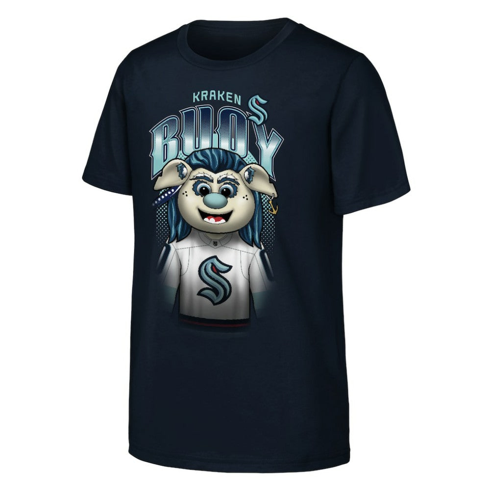 Seattle Kraken Outerstuff Youth Mascot Highlight T-Shirt - Navy - NHL