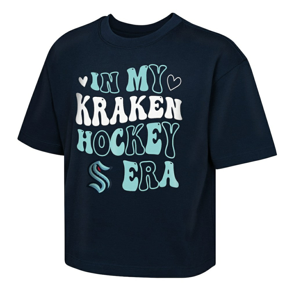 Seattle Kraken Outerstuff Girls Youth In My Era Boxy T-Shirt - Deep Sea Blue - NHL