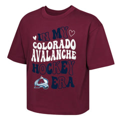 Colorado Avalanche Outerstuff Girls Youth In My Era Boxy T-Shirt - Burgundy - NHL