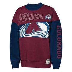 Colorado Avalanche Outerstuff Youth Impact Player Sweatshirt - Burgundy/Navy - NHL