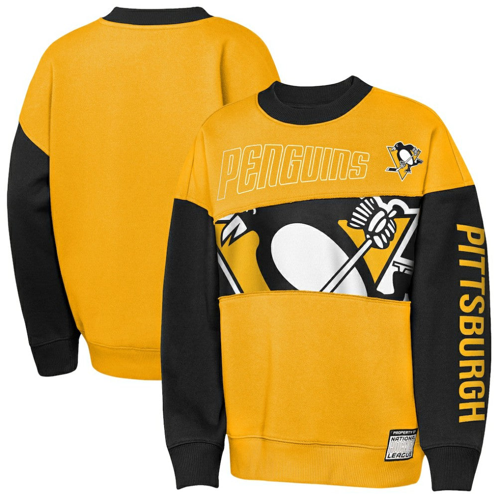 Pittsburgh Penguins Outerstuff Youth Impact Player Sweatshirt - Gold/Black - NHL