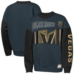 Vegas Golden Knights Outerstuff Youth Impact Player Sweatshirt - Steel/Black - NHL