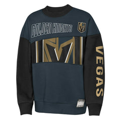 Vegas Golden Knights Outerstuff Youth Impact Player Sweatshirt - Steel/Black - NHL