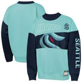 Seattle Kraken Outerstuff Youth Impact Player Sweatshirt - Light Blue/Deep Sea Blue - NHL