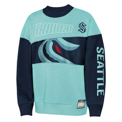 Seattle Kraken Outerstuff Youth Impact Player Sweatshirt - Light Blue/Deep Sea Blue - NHL