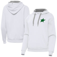 Dallas Stars Antigua Women's St. Patrick's Day Victory Pullover Hoodie - White - NHL
