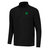 Chicago Blackhawks Antigua St. Patrick Intent Quarter-Zip Pullover Top - Black - NHL