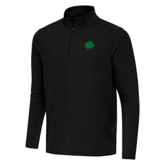 Chicago Blackhawks Antigua St. Patrick Intent Quarter-Zip Pullover Top - Black - NHL
