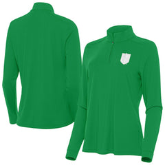 Vegas Golden Knights Antigua Women's St. Patrick's Day Intent Quarter-Zip Performance Pullover - Kelly Green - NHL
