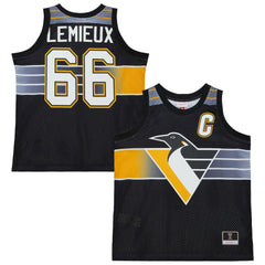Mario Lemieux Pittsburgh Penguins Mitchell & Ness Unisex Maxxed Out Fashion Basketball Jersey - Black - NHL