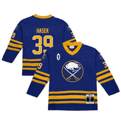 Dominik Hasek Buffalo Sabres Mitchell & Ness 1995-96 Power Play Jersey - Royal - NHL