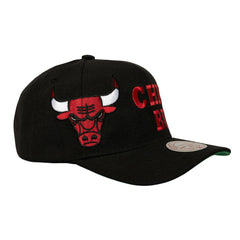 Chicago Bulls Busted Logo Wordmark Wrap-Around Pro Pinch Adjustable Hat Black - NBA
