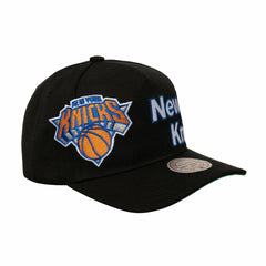 New York Knicks Busted Logo Wordmark Wrap-Around Pro Pinch Adjustable Hat Black - NBA