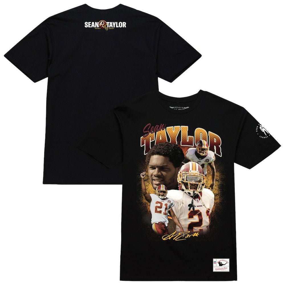 Sean Taylor Washington Commanders Graphic T-Shirt Black | Mitchell & Ness