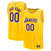 Los Angeles Lakers Youth Custom Fastbreak Jersey Icon Gold - NBA