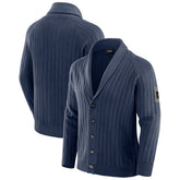 Dallas Cowboys J. Palmer The Playmaker Cardigan Raglan Sweater Navy | NFL