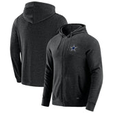 Dallas Cowboys J. Palmer Players Lounge Tri-Blend Full-Zip Hoodie Dark Heather Gray | NFL