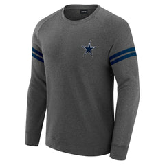 Dallas Cowboys J. Palmer Players Lounge Raglan Tri-Blend Sweatshirt Dark Heather Gray | NFL
