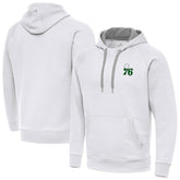 Philadelphia 76ers Antigua St. Patrick's Day Victory Raglan Pullover Hoodie White - NBA