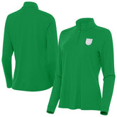 Sacramento Kings Antigua Women's St. Patrick's Day Intent Quarter-Zip Top Kelly Green - NBA