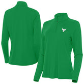 Chicago Bulls Antigua Women's St. Patrick's Day Intent Quarter-Zip Top Kelly Green - NBA