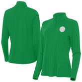 Denver Nuggets Antigua Women's St. Patrick's Day Intent Quarter-Zip Top Kelly Green - NBA