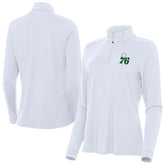 Philadelphia 76ers Antigua Women's St. Patrick's Day Intent Quarter-Zip Top White - NBA