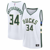 Giannis Antetokounmpo Milwaukee Bucks Fast Break Replica Player Jersey Association Edition White - NBA