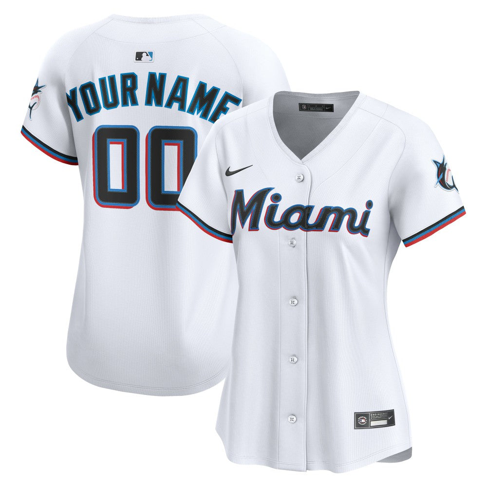 Miami Marlins Nike Women's Home Limited Custom Jersey - MLB