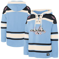 Washington Capitals '47 Cherry Blossom Lacer Pullover Hoodie - Light Blue - NHL