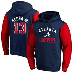 Ronald Acuna Jr. Atlanta Braves Profile Big & Tall Name & Number Fleece Pullover Hoodie - MLB