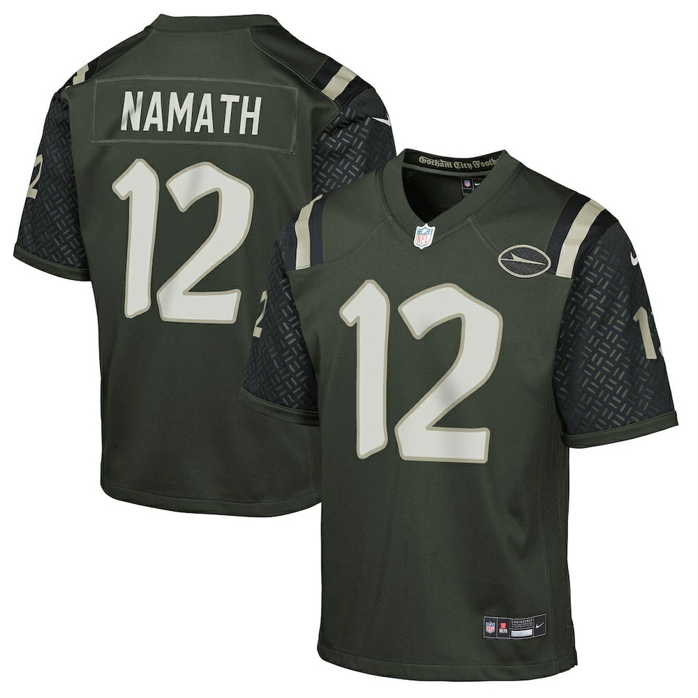 Joe Namath New York Jets Youth 2025 Rivalries Collection Retired Player Game Jersey Gotham Green | Nike for Sale
