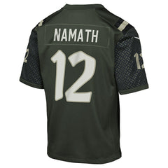 Joe Namath New York Jets Youth 2025 Rivalries Collection Retired Player Game Jersey Gotham Green | Nike for Sale