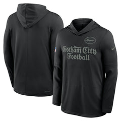 New York Jets 2025 Rivalries Collection Sideline Dri-FIT Long Sleeve Hoodie T-Shirt Black | Nike for Sale