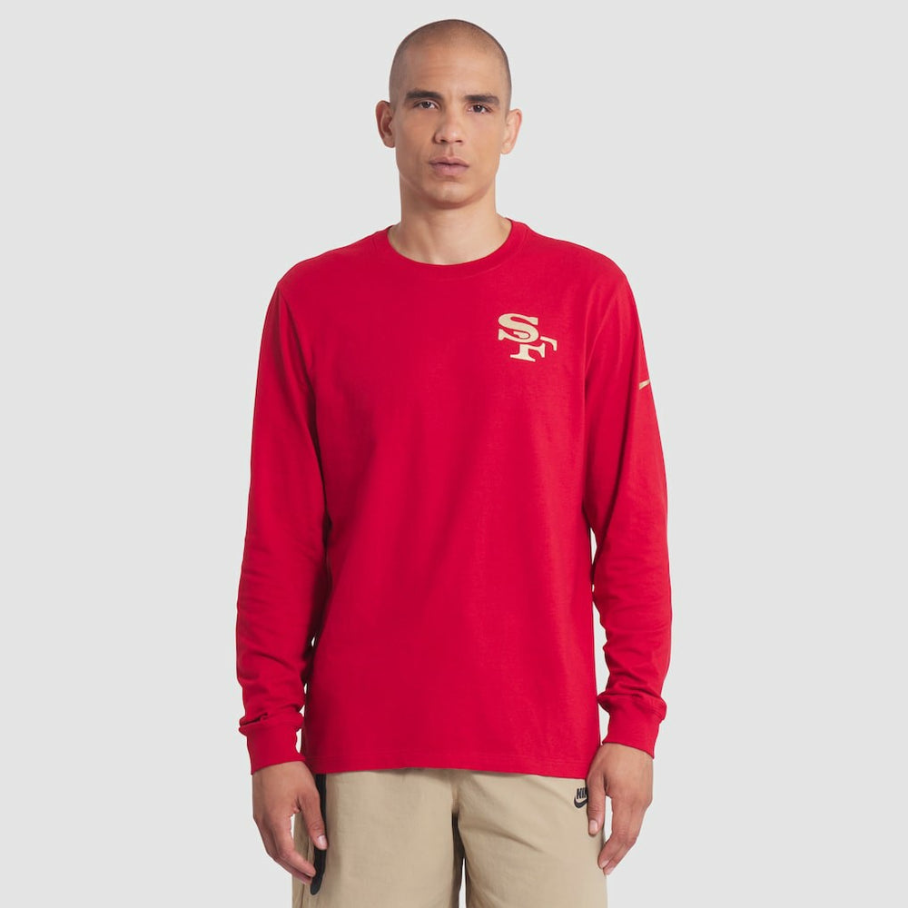San Francisco 49ers 2025 Rivalries Collection Essential Long Sleeve T-Shirt Scarlet | Nike for Sale
