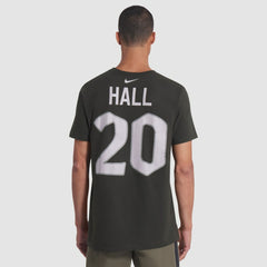 Breece Hall New York Jets 2025 Rivalries Collection Player Name & Number T-Shirt Gotham Green | Nike for Sale