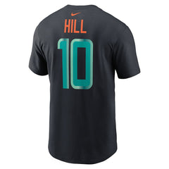 Tyreek Hill Miami Dolphins 2025 Rivalries Collection Player Name & Number T-Shirt Pitch Blue | Nike for Sale