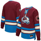 Colorado Avalanche Mitchell & Ness Women's Heritage Lace-Up Pullover Sweatshirt - Burgundy - NHL