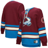 Colorado Avalanche Heritage Lace-Up Pullover Sweatshirt - Burgundy - NHL
