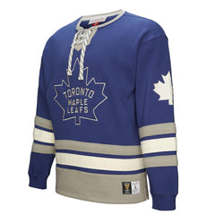 Toronto Maple Leafs Heritage Lace-Up Pullover Sweatshirt - Blue - NHL