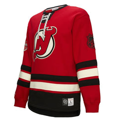 New Jersey Devils Heritage Lace-Up Pullover Sweatshirt - Red - NHL