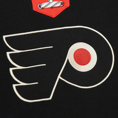 Philadelphia Flyers Heritage Lace-Up Pullover Sweatshirt - Black - NHL