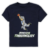 Minnesota Timberwolves Stadium Essentials Youth Mascot Air T-Shirt Navy - NBA