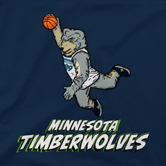 Minnesota Timberwolves Stadium Essentials Youth Mascot Air T-Shirt Navy - NBA