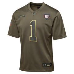 Malik Nabers New York Giants Youth 2025 Salute to Service Game Jersey Olive | Nike for Sale