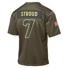 C.J. Stroud Houston Texans Youth 2025 Salute to Service Game Jersey Olive | Nike for Sale